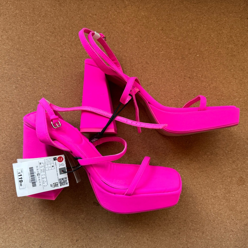 Pink Platform Sandals - Picture 3 of 5